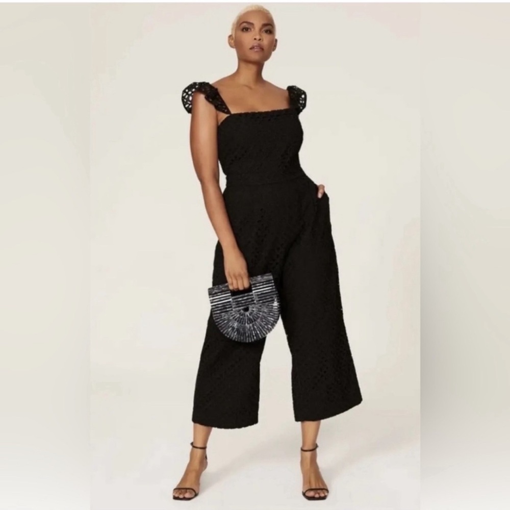 J. Crew Black Eyelet Jumpsuit